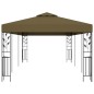 Gazebo 6x3 m 180 g/m² cinzento-acastanhado