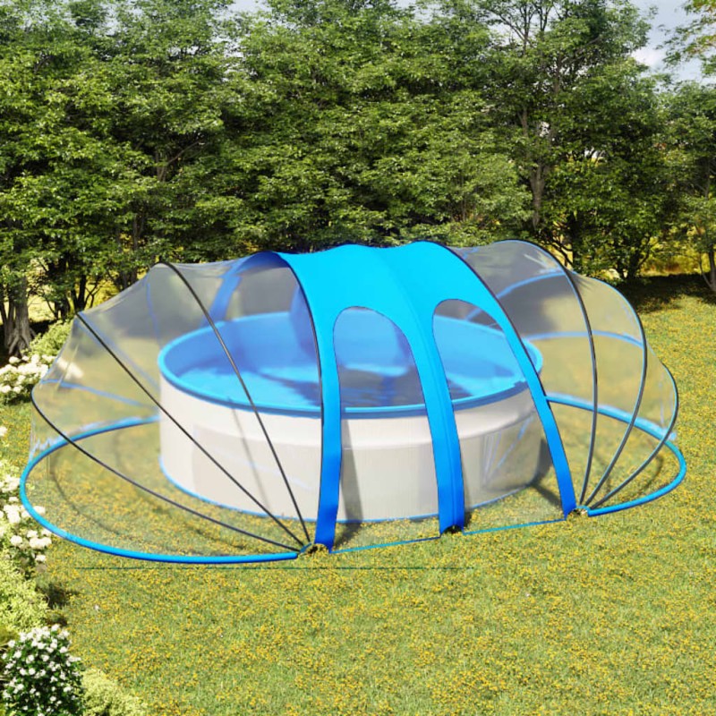 Cúpula de piscina oval 620x410x205 cm-Capas para piscinas e plástico para forrar pisos-Home Retail