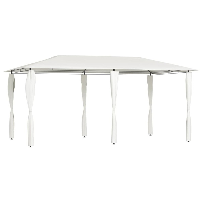 Gazebo 2,98x5,3x2,59 m com capas para postes 160 g/m² cor creme-Toldos e gazebos-Home Retail