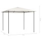 Gazebo 3x3x2,6 m 160 g/m² cor creme