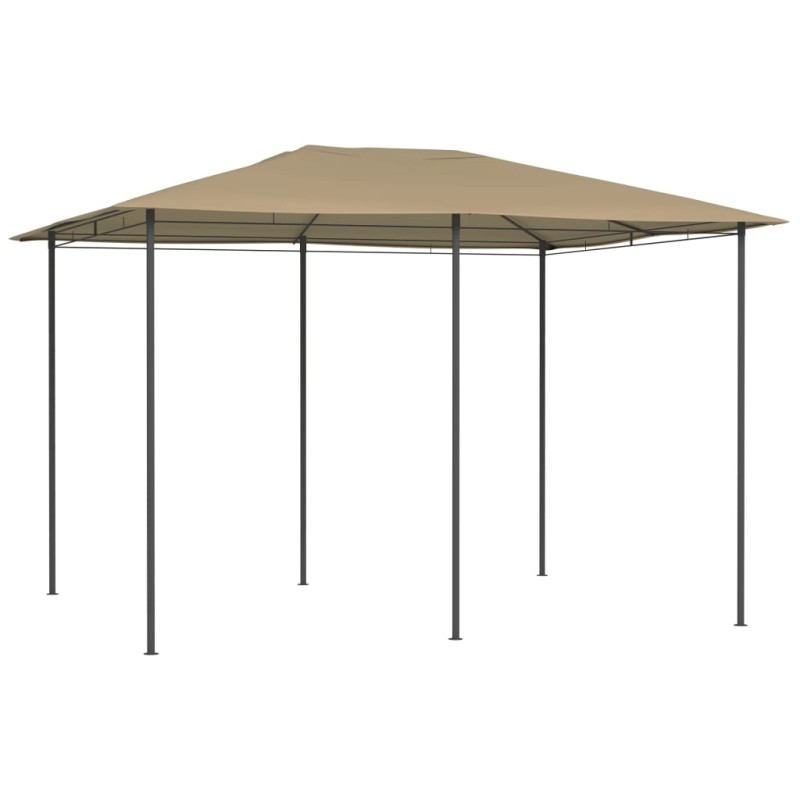 Gazebo 3x4x2,6 m 160 g/m² cinzento-acastanhado-Toldos e gazebos-Home Retail