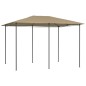 Gazebo 3x4x2,6 m 160 g/m² cinzento-acastanhado