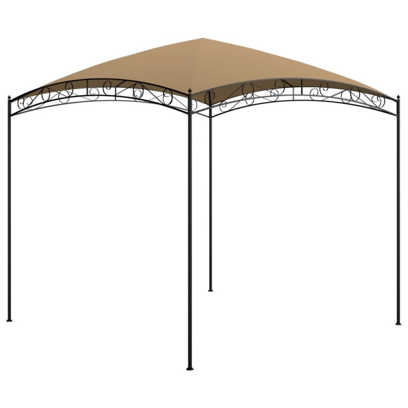 Gazebo 3x3x2,65 m 180 g/m² cinzento-acastanhado-Toldos e gazebos-Home Retail