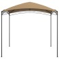 Gazebo 3x3x2,65 m 180 g/m² cinzento-acastanhado