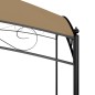 Gazebo 3x3x2,65 m 180 g/m² cinzento-acastanhado