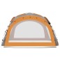 Tenda festas LED 4 paredes laterais 3,6x3,6x2,3 m cinza/laranja