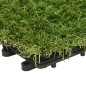 Ladrilhos de relva artificial 11 pcs 30x30 cm verde