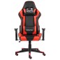 Cadeira de gaming giratória PVC vermelho