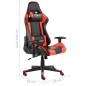 Cadeira de gaming giratória PVC vermelho