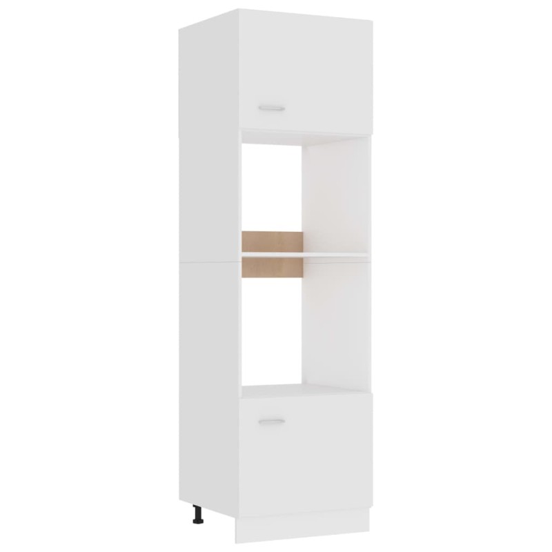 Armário para micro-ondas 60x57x207 cm derivados madeira branco-Armários de cozinha-Home Retail