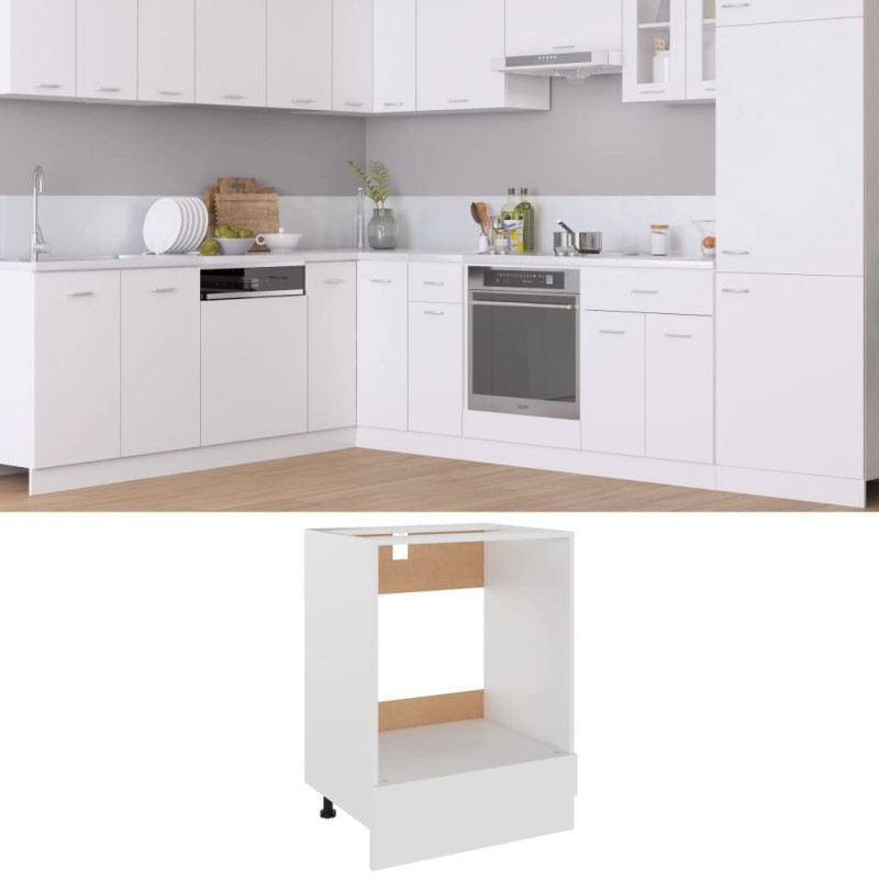 Armário para forno 60x46x81,5 cm derivados madeira branco-Armários de cozinha-Home Retail