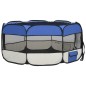 Parque dobrável p/ cão c/ saco de transporte 145x145x61cm azul