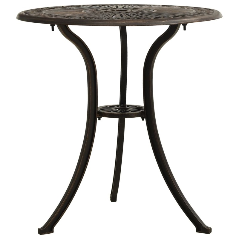 Mesa de jardim 62x62x65 cm alumínio fundido bronze-Mesas de jardim-Home Retail