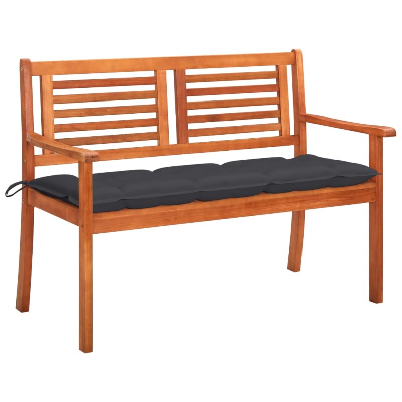 Banco de jardim 2 lugares c/ almofadão 120 cm eucalipto maciço-Bancos de jardim-Home Retail