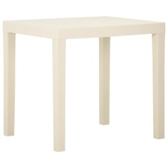 Mesa de jardim 79x65x72 cm plástico branco