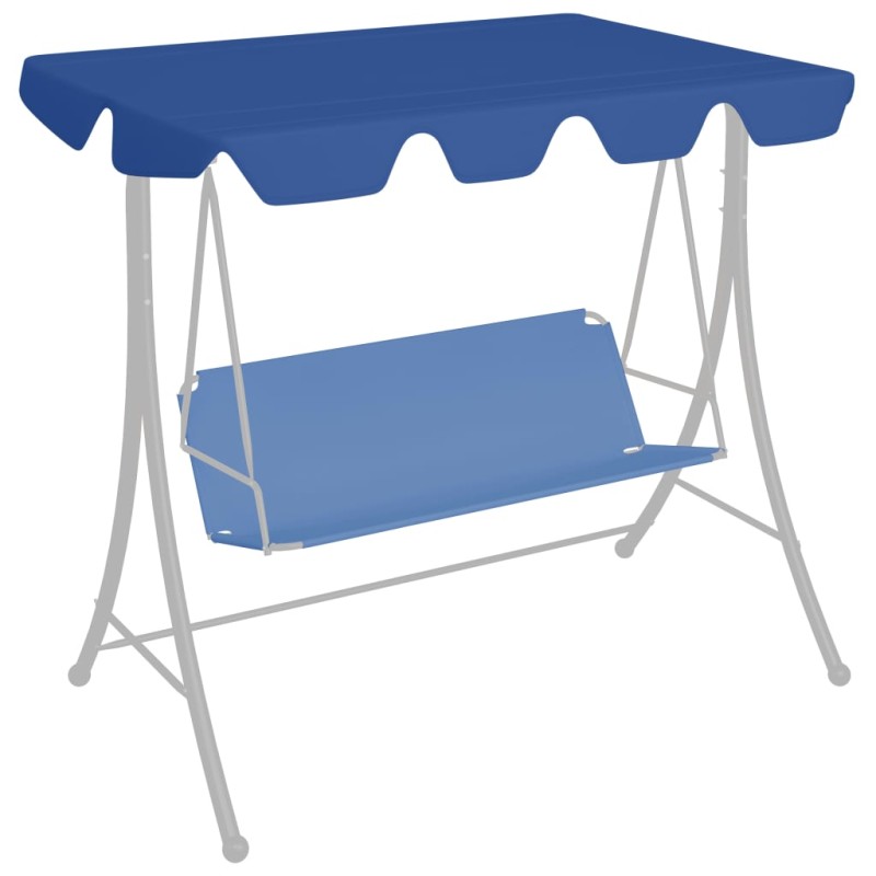 Toldo suplente baloiço jardim 188/168x145/110 cm azul-Topos para toldos e gazebos-Home Retail