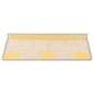 Tapetes escada adesivos aspeto sisal 15pcs 65x21x4 cm prateado