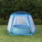 Tenda para piscina 500x433x250 cm tecido azul