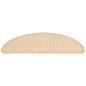 Tapete/carpete para degraus 15 pcs 56x17x3 cm cor creme