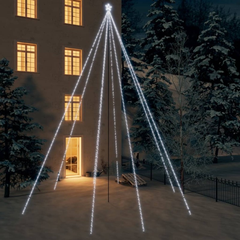 Iluminação p/ árvore de Natal int/ext 1300 LEDs 8 m branco frio-Árvores de Natal-Home Retail