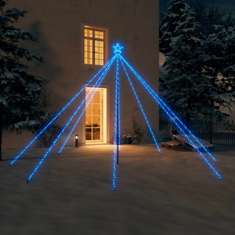 Iluminação p/ árvore de Natal int/ext 576 LEDs 3,6 m azul-Árvores de Natal-Home Retail