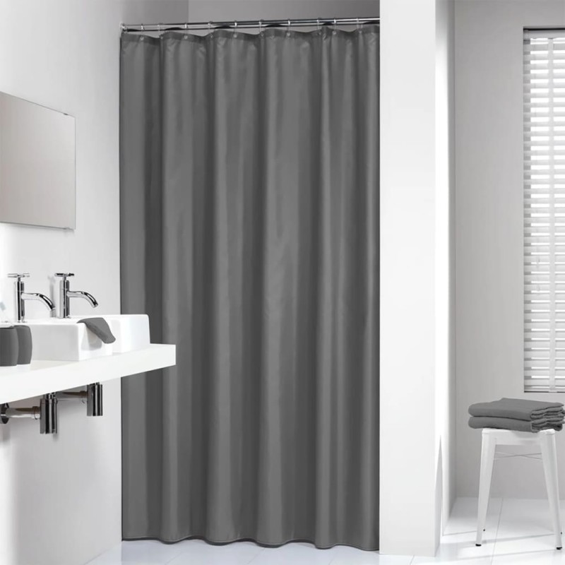 Sealskin Cortina de duche Madeira 240x200 cm cinzento-Cortinas para casa de banho-Home Retail