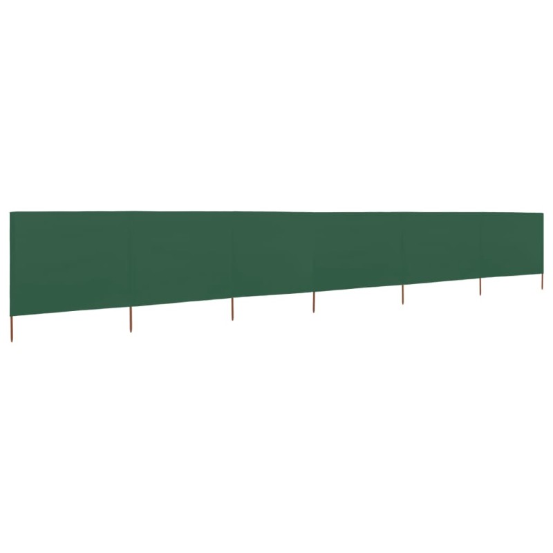 Para-vento com 6 painéis em tecido 800x80 cm verde-Guarda-sóis e telas de varanda-Home Retail