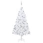 Árvore Natal artificial pré-iluminada c/ bolas branco