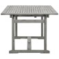 Mesa de jantar p/ jardim (150-200)x100x75 cm acácia maciça