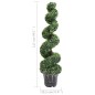 Planta artificial buxo em espiral com vaso 117 cm verde