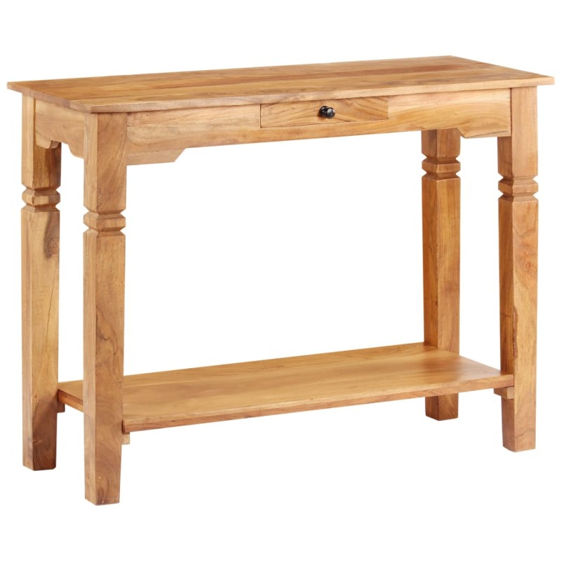 Mesa consola 100x40x76 cm madeira de acácia maciça-Mesas de apoio-Home Retail