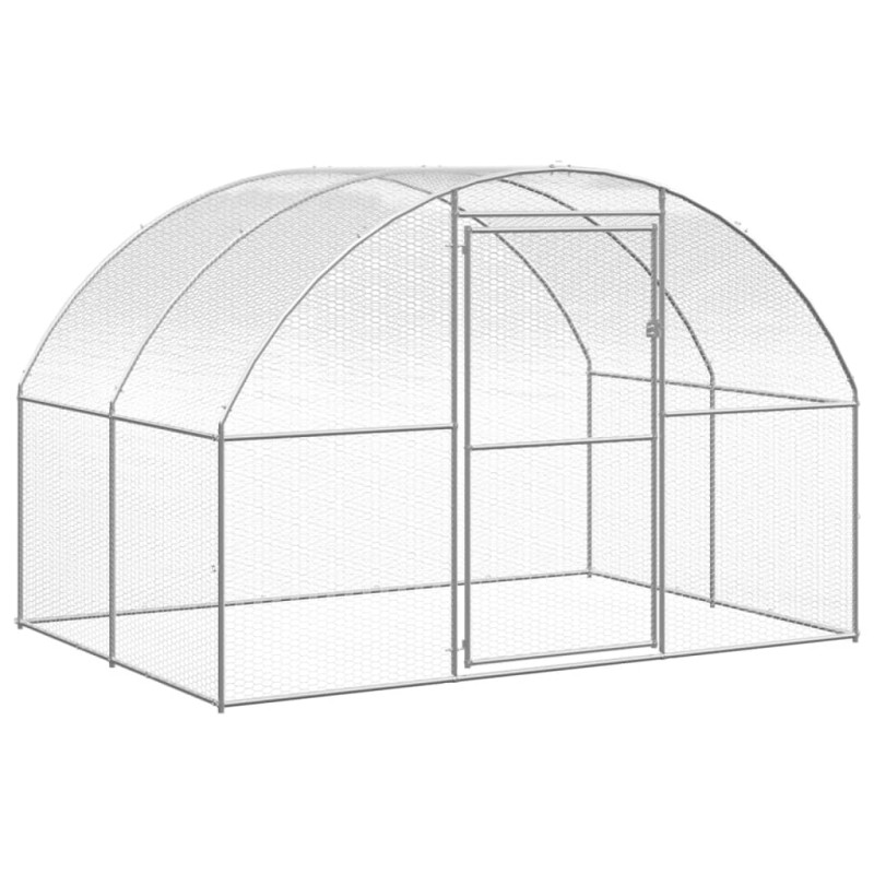 Galinheiro de exterior 3x2x2 m aço galvanizado-Casotas e gaiolas para animais pequenos-Home Retail