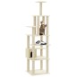 Árvore para gatos c/ postes arranhadores sisal 183 cm cor creme