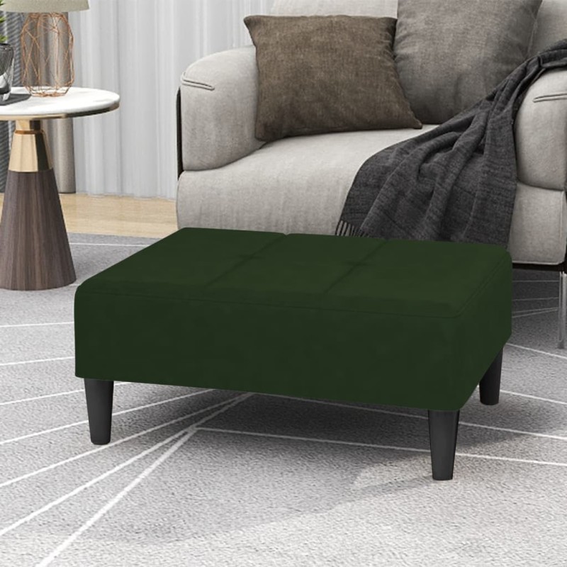 Apoio de pés 78x56x32 cm veludo verde-escuro-Pufes-Home Retail