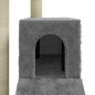 Árvore p/ gatos c/ postes arranhadores sisal 92 cm cinza-claro