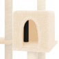 Árvore para gatos c/ postes arranhadores sisal 145 cm cor creme