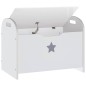 Banco de arrumação infantil 62x40x46,5 cm MDF branco