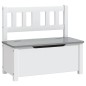 4 pcs conjunto mesa e cadeiras infantil MDF branco e cinzento