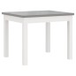 4 pcs conjunto mesa e cadeiras infantil MDF branco e cinzento