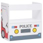 3 pcs conj. mesa e cadeiras infantil design carro policia MDF