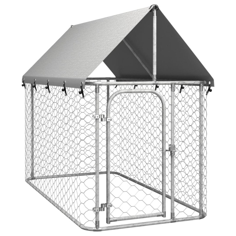 Canil de exterior com telhado 200x100x150 cm-Canis-Home Retail