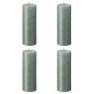 Bolsius Velas rústicas cilíndricas Shimmer 4 pcs 190x68 mm azul óxido