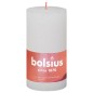 Bolsius Velas rústicas cilíndricas Shine 4pcs 130x68 mm branco nublado