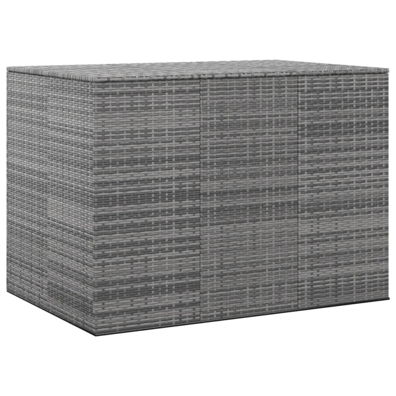 Caixa para almofadões de jardim 145x100x103 cm vime PE cinzento-Baús para armazenamento exterior-Home Retail