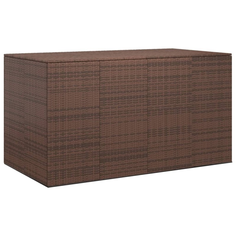 Caixa para almofadões de jardim 194x100x103 cm vime PE castanho-Baús para armazenamento exterior-Home Retail