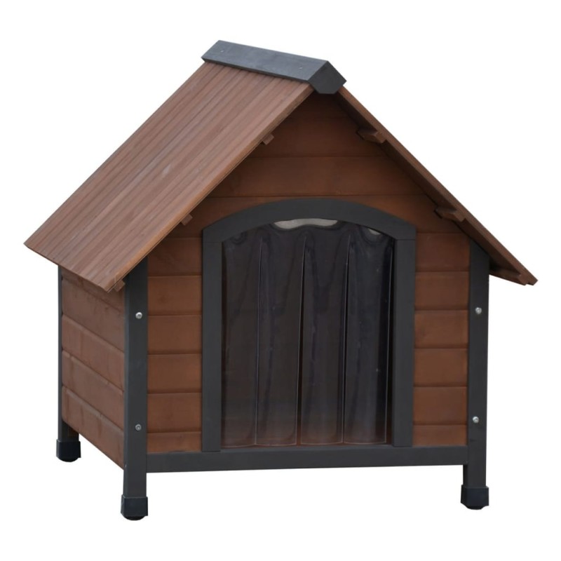 @Pet Casota com abas de plástico Rustique 102x82x78 cm castanho-Casotas para cães-Home Retail