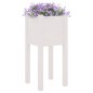 Vasos/floreiras de jardim 2 pcs 31x31x70 cm pinho maciço branco