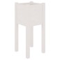 Vasos/floreiras de jardim 2 pcs 31x31x70 cm pinho maciço branco