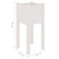 Vasos/floreiras de jardim 2 pcs 31x31x70 cm pinho maciço branco