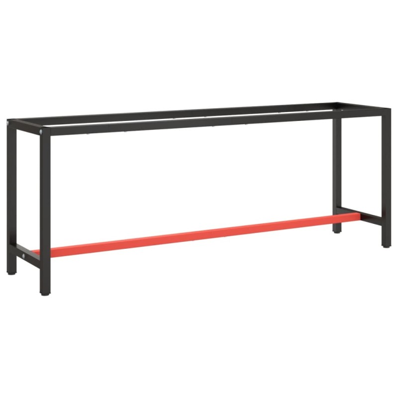 Estrutura p/ bancada 210x50x79 cm metal preto e vermelho mate-Pernas de mesa-Home Retail